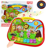 Zabawki interaktywne dla dzieci - Tablica Edukacyjna Interaktywna Świat Zwierząt Instrumenty Pianinko - miniaturka - grafika 1