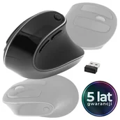 Myszki - MYSZKA WERTYKALNA ERGONOMICZNA BEZPRZEWODOWA CZARNA - miniaturka - grafika 1