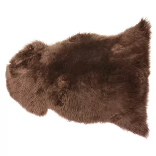 Beliani Skóra owcza ciemnobrązowa ULURU - Dywany - miniaturka - grafika 1