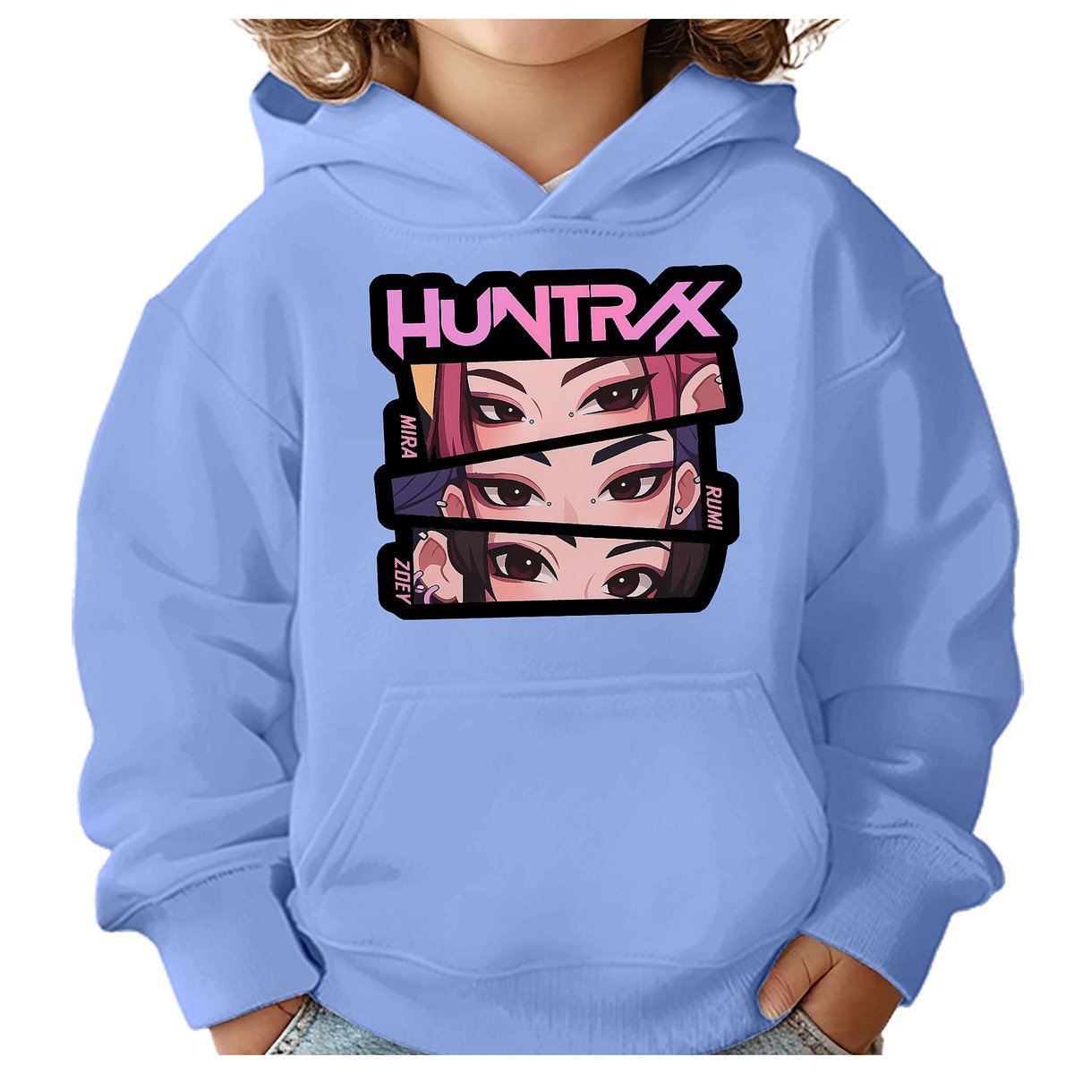 BLUZA DZIECIĘCA KPOP DEMON HUNTERS HUNTRIX 122-128 Z KAPTUREM BAWEŁNIANA