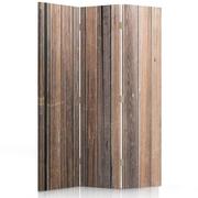 Parawany - Parawan pokojowy FEEBY, Drewniane deski, Dwustronny 110x170cm 3-częściowy - miniaturka - grafika 1
