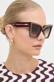 Okulary przeciwsłoneczne - Valentino okulary przeciwsłoneczne V - GRACE damskie kolor bordowy VLS-126B - grafika 1
