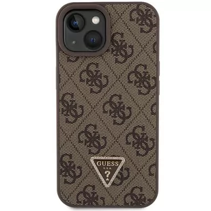 Guess GUHCP15MP4TDSCPW iPhone 15 Plus 6.7" brązowy/brown hardcase Crossbody 4G Metal Logo - Etui i futerały do telefonów - miniaturka - grafika 4