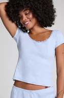 Biustonosze - Hunkemöller Top Pointelle Niebieski - miniaturka - grafika 1