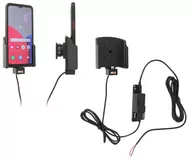 Uchwyty samochodowe do telefonów - Brodit Uchwyt aktywny do instalacji na stałe ze stacją dokującą USB-C do Samsung Galaxy Xcover 6 Pro - miniaturka - grafika 1