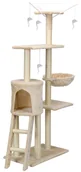 Drapaki dla kotów - ZARIA Drapak dla kota z zabawkami ZARIA XL, beżowy, 97x135 cm - miniaturka - grafika 1