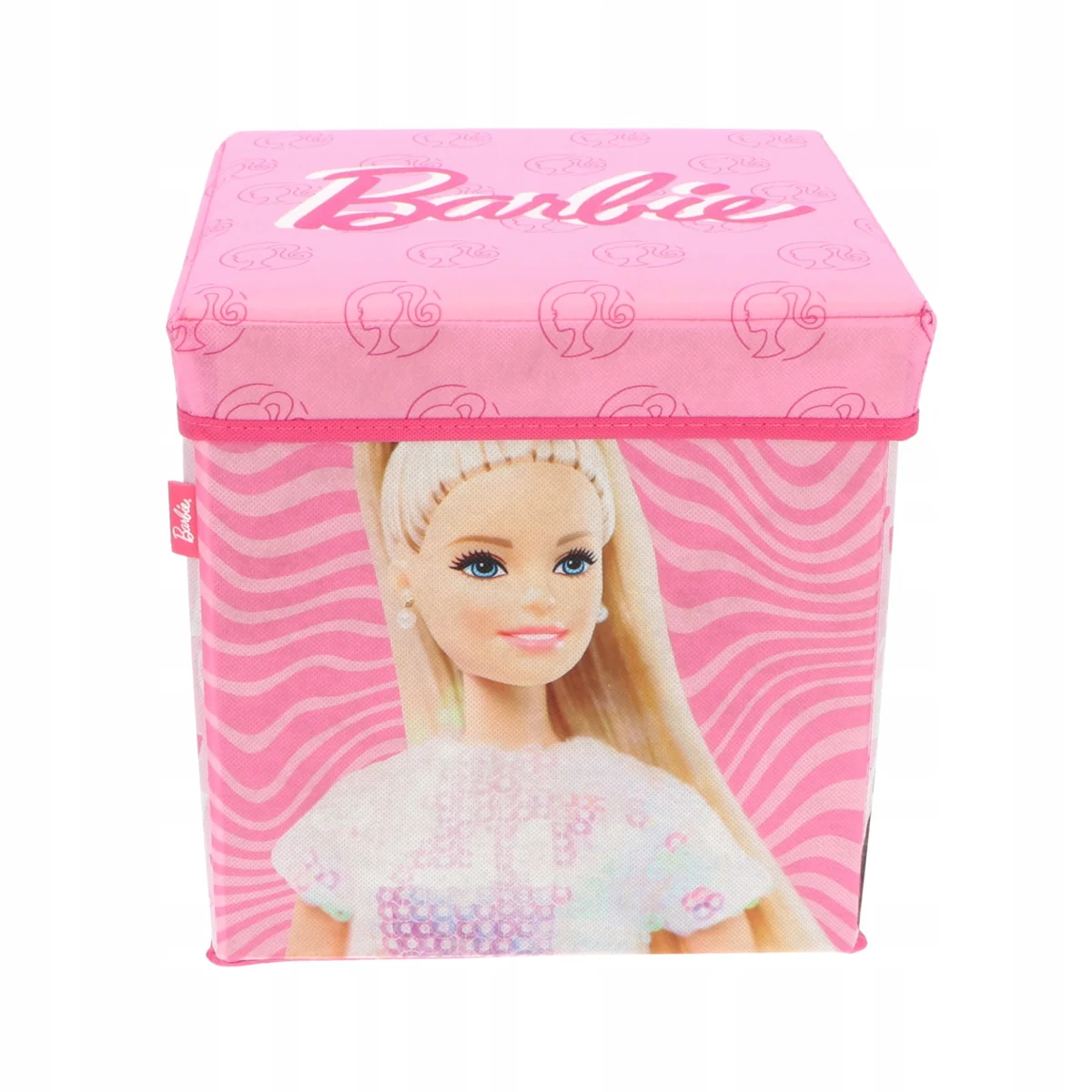 Pufa pojemnik pudełko stołek Barbie na zabawki kosz