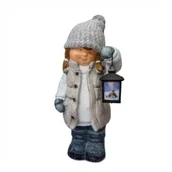 Ozdoby bożonarodzeniowe - Dziewczynka z latarnią YS68805-20 25 x 18 x 52 cm wielokolorowy - miniaturka - grafika 1