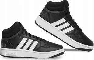 Buty Dziecięce Adidas Hoops MID Czarne GW0402 r 35,5 - Buty sportowe damskie - miniaturka - grafika 1