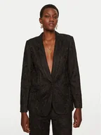 Marynarki i żakiety damskie - TWINSET Marynarka 242TP2460 Czarny Straight Fit - miniaturka - grafika 1