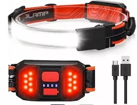 Latarki - Latarka Czołowa Czołówka Lampka Led 40 Cob Opaska - miniaturka - grafika 1