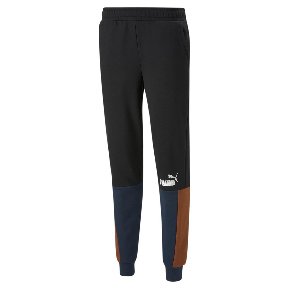 Spodnie dresowe męskie Puma ESS+ Block FL czarne 84903771-S