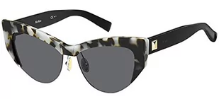 Max Mara Damskie MM LINA I IR BOA 55 okulary przeciwsłoneczne, złote (Ivory Gd Havana/Grey Blue) - Okulary przeciwsłoneczne - miniaturka - grafika 1