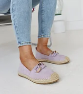 Espadryle damskie - Fioletowe espadryle z łańcuchem Radwana-38 - miniaturka - grafika 1