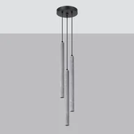 Lampy sufitowe - Pastelo lampa wisząca 3xG9 czarna/beton SL.1273 - miniaturka - grafika 1
