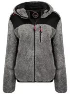 Kurtki damskie - Maison Montaigne Kurtka polarowa "Telomai" w kolorze szaro-czarnym - miniaturka - grafika 1
