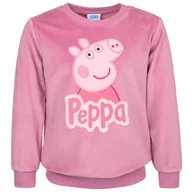 Moda i Uroda OUTLET - Świnka Peppa Różowa, welurowa bluza dziewczęca 6 lat 116 cm - miniaturka - grafika 1