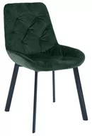 Krzesła - Krzesło tapicerowane BERG velvet ciemny zielony - miniaturka - grafika 1