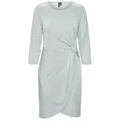 Sukienki - Sukienka damska Vero Moda Mella elegancka zielona welurowa-M - VERO MODA - miniaturka - grafika 1