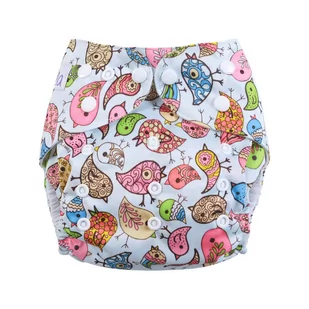 Simed Mila Pieluszka wielorazowa z kieszonką 3-15kg z wkładem z mikrofibry - PTASZKI - Pieluchy - miniaturka - grafika 1