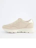 Trampki damskie - Paul Green Skórzane sneakersy w kolorze beżowym - miniaturka - grafika 1