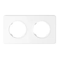 Klawisze i ramki - Ramka podwójna, plastikowa, biała, OVAL - miniaturka - grafika 1