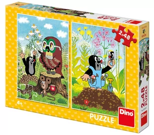 Dino Krecik na polanie 2x 48 elementów - Puzzle - miniaturka - grafika 1