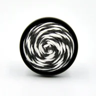 Meble modułowe i akcesoria - Gałka meblowa METALOWA kpl 2szt uchwyt meblowy szuflady CZARNY boho sznurek - miniaturka - grafika 1