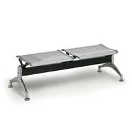 Inne meble biurowe - B2B Partner Ławka Strong bez oparcia, 2-miejscowa srebrna 452061 - miniaturka - grafika 1