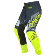 Odzież motocyklowa - O'NEAL | Kids | Motocross Pants | Enduro MX | Maksymalna swoboda ruchów, lekka, oddychająca i wytrzymała konstrukcja | Youth Element Camo V.22 Pants | Grey Neon Yellow | Size 18 - miniaturka - grafika 1