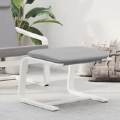 Pufy i podnóżki - vidaXL Podnóżek, jasnoszary, 51x41x40 cm, tapicerowany tkaniną - miniaturka - grafika 1