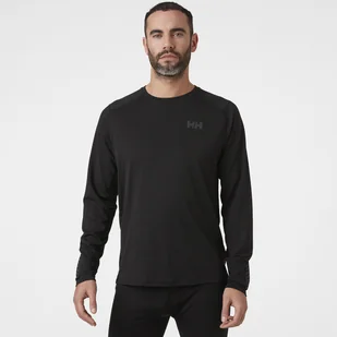 Męska Bluzka termoaktywna HELLY HANSEN LIFA ACTIVE CREW 49389_990 – Czarny - Koszulki sportowe męskie - miniaturka - grafika 1