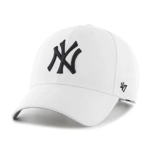 Czapka z daszkiem bejsbolowa 47 Brand MLB NY Yankees MVP Strapback - B-MVPSP17WBP-WH - Czapki damskie - miniaturka - grafika 1
