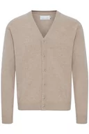 Swetry męskie - CASUAL FRIDAY Cfkarl Lambswool kardigan męski kardigan, 1713121/Silver Mink Melange, L - miniaturka - grafika 1