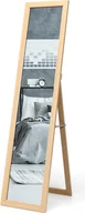 Lustra - Lustro COSTWAY 2 w 1, lustro stojące z drewnianą ramą, lustro ubraniowe 37 x 155 cm, lustro do garderoby do sypialni, salonu i przedpokoju charakter - miniaturka - grafika 1