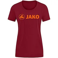 Koszulki i topy damskie - JAKO Promo T-Shirt damski czerwone wino/pomarańczowy neonowy 40 - miniaturka - grafika 1