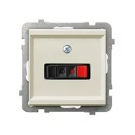 Gniazdka elektryczne - Ospel Gniazdo ścienne SONATA MODUŁ głośnikowe Pojedyncze ecru GG-1R/m/27 - miniaturka - grafika 1