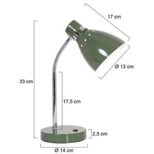Steinhauer Lampa stołowa Spring, regulowane ramię, zielona - Lampy stojące - miniaturka - grafika 1