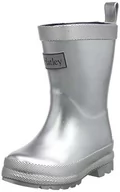Kalosze damskie - Hatley Dziewczęce kalosze Wellington Rain Boots, szary - Grau Silver Shimmer 020-22 EU - miniaturka - grafika 1
