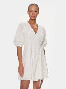 Selected Femme Sukienka codzienna 16089220 Biały Regular Fit - Sukienki - miniaturka - grafika 1