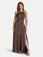 Sukienki - Swing Sukienka wieczorowa 5AI15400 Brązowy Regular Fit - miniaturka - grafika 1