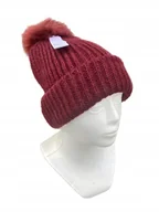 Czapki damskie - Czapka zimowa Topshop bordowa r. uniwersalny - miniaturka - grafika 1