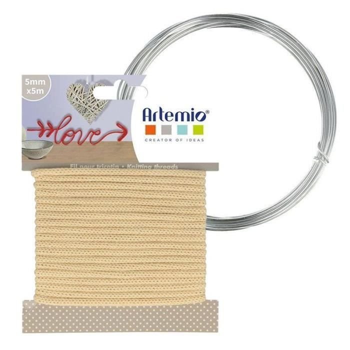 Nitka waniliowa 5 mm x 5 m + nić aluminiowa