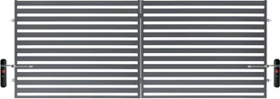 Polbram Brama dwuskrzydłowa inteligentna Lara z automatem 400 x 154 cm - Ogrodzenia - miniaturka - grafika 1