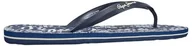 Klapki i japonki męskie - Pepe Jeans Męskie klapki Whale Origin, niebieskie (granatowe), 8 UK, niebieski (Blue Navy), 42 EU - miniaturka - grafika 1