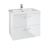 Szafki łazienkowe - Szafka wisząca z umywalką D60 0D2S 0NW DSM 1512 52 x 60 x 40 cm biały Gaja - miniaturka - grafika 1