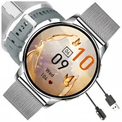 Smartwatch - ZEGAREK DAMSKI SMARTWATCH AMOLED POLSKIE MENU ROZMOWY PULS SPORT 2 PASKI - miniaturka - grafika 1