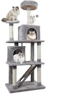 Wielofunkcyjny drapak dla kotów 65x50x161cm z legowiskami i altanką - Drapaki dla kotów - miniaturka - grafika 1