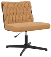 Fotele i krzesła biurowe - Elior Beżowym fotel obrotowy z plecionym oparciem - Fury - miniaturka - grafika 1