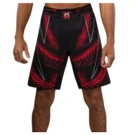 Spodnie sportowe męskie - Venum Fightshorts Spodenki MMA Matupa Black/Red/Silver - miniaturka - grafika 1